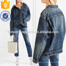 Asymmetrische Jeansjacke Herstellung Großhandel Mode Frauen Bekleidung (TA3001C)